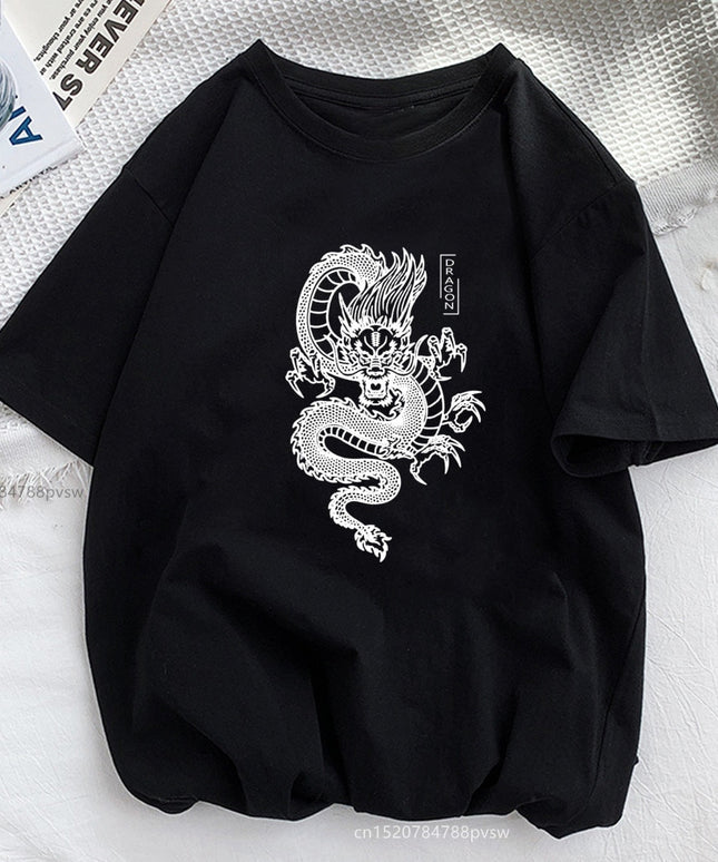 Damski T-shirt z motywem smoka