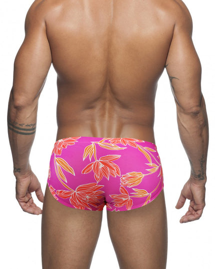 Męskie slipy kąpielowe z motywem liści