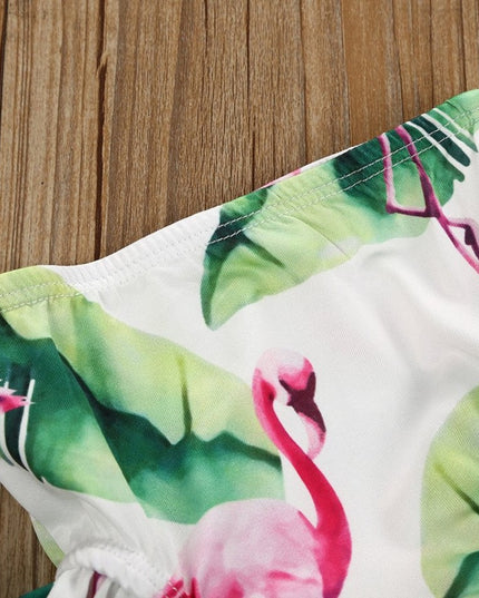 Strój kąpielowy dwuczęściowy bikini dla niemowląt z falbanką