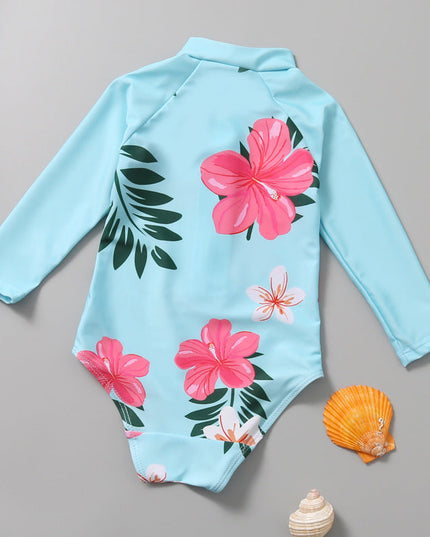 Jednoczęściowy kostium kąpielowy dla niemowląt z długim rękawem