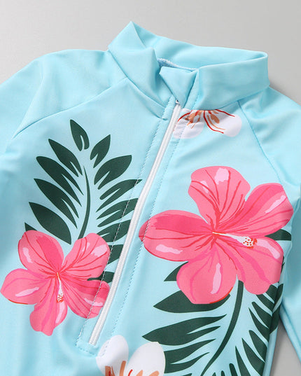 Jednoczęściowy kostium kąpielowy dla niemowląt z długim rękawem