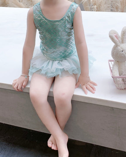 Jednoczęściowy strój kąpielowy dla dziewczynki w stylu syrenki