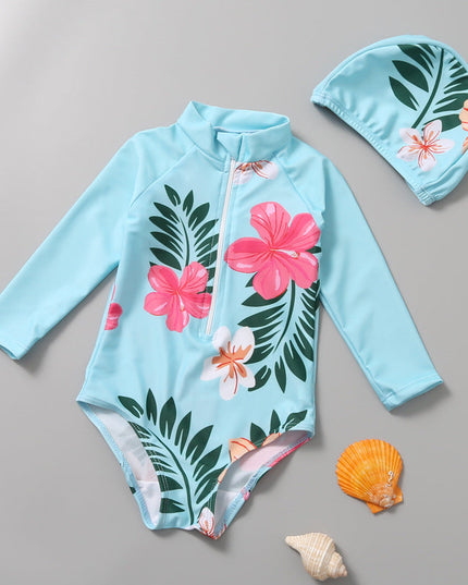 Jednoczęściowy kostium kąpielowy dla niemowląt z długim rękawem