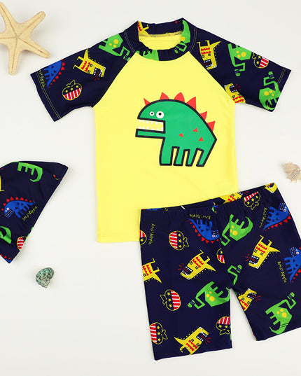 Dwuczęściowy kostium kąpielowy dla chłopców w dinozaury