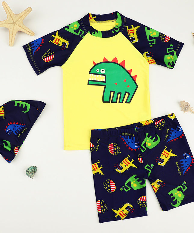 Dwuczęściowy kostium kąpielowy dla chłopców w dinozaury
