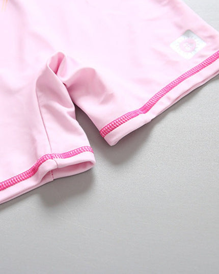 Kostium kąpielowy dla dziewczynki z czapeczką w zestawie