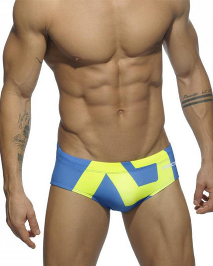 Męskie slipy kąpielowe ze wzorem