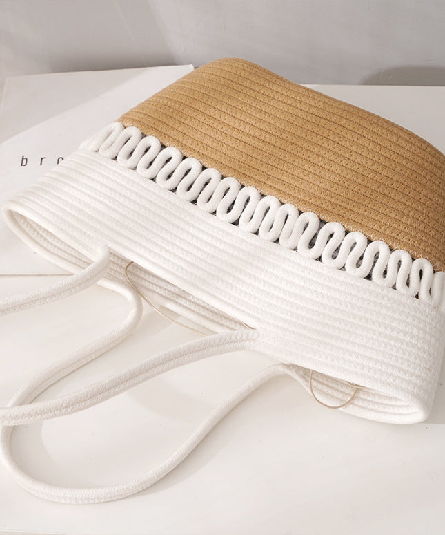 Duża torba plażowa z ozdobnym splotem