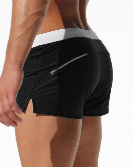 Męskie bokserki kąpielowe z zasuwaną kieszonką z tyłu