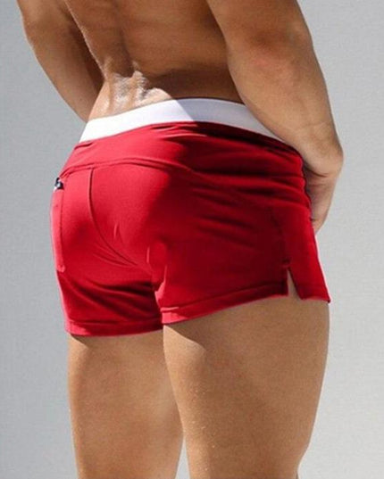 Męskie bokserki kąpielowe z zasuwaną kieszonką z tyłu