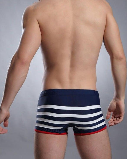 Męskie bokserki kąpielowe w poziome paski