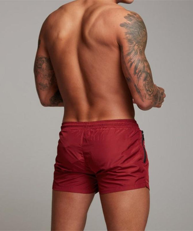 Męskie szorty kąpielowe z dwoma kieszeniami na zamek