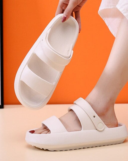 Damskie klapki z zapięciem wokół kostki